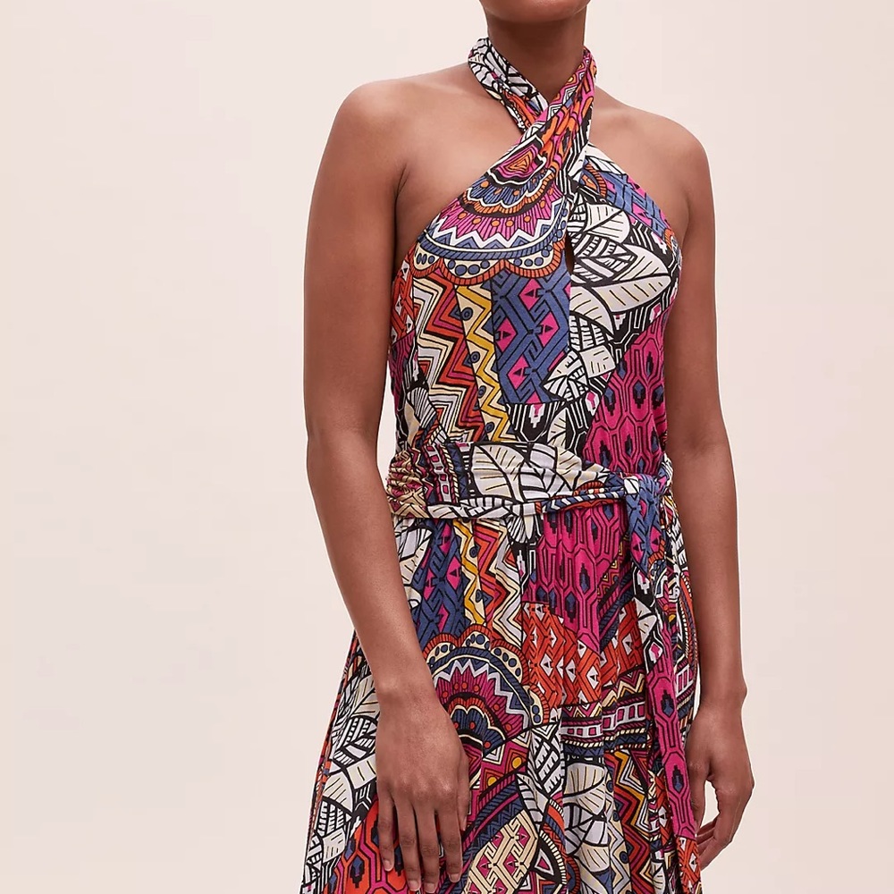Anthropologie Cynthia halter maxi dress large - Picture 11 of 11